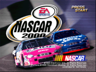 NASCAR 2000 title screen for Nintendo 64